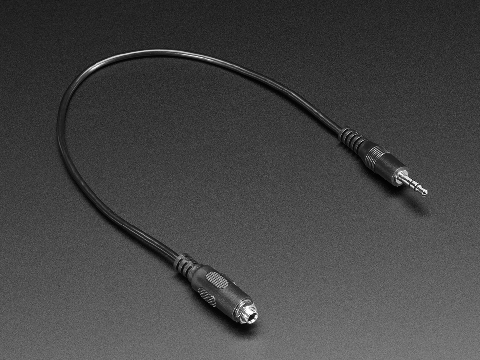 [Adafruit] 스테레오 오디오 연장 케이블 (Panel Mount Stereo Audio Extension Cable - 1 l 8인치 l 3.5mm)